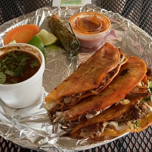 Red Birria Tacos Dorados