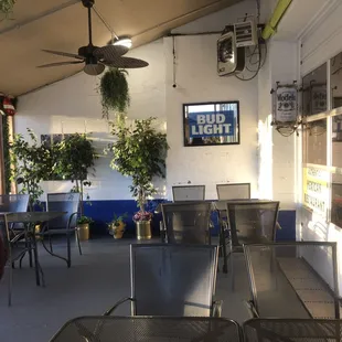 Outdoor patio seating