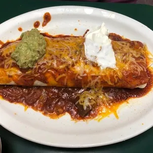 Chile Colorado Super Burrito. Fantastic Chile Colorado!