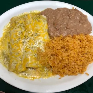 Chile Verde Enchiladas!  You have to try these!