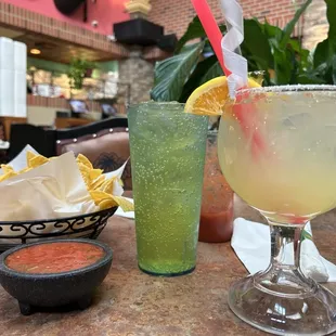 Chips and margarita.