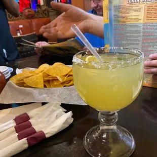 a man reading a menu