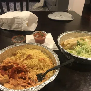 a table full of food