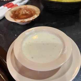 Queso (medium size, but it&apos;s in a tiny salsa dish)