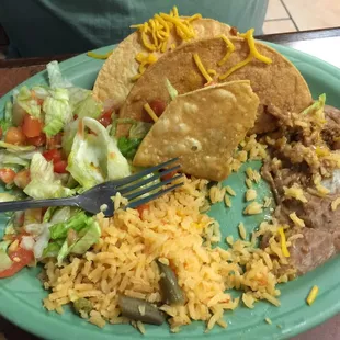 Crispy taco plate. Not bad.