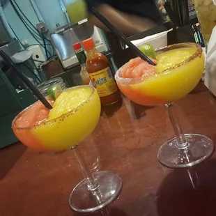 New bartender named Angel spoils you with whatever you ask. Strawberry mango margarita? No problem!