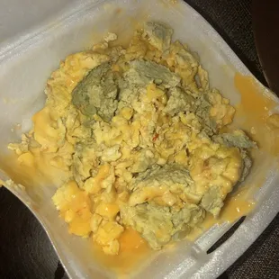 We ordered cheesy eggs.. Absolutely disgusting!