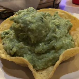guacamole in a tortilla shell