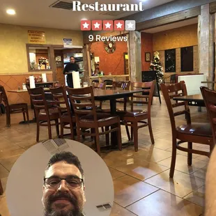 a man in a restaurant