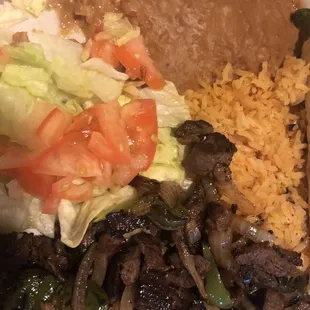 Beef fajita plate