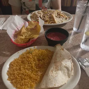 Chicken Quesadilla, Chicken Nachos