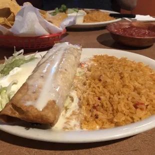 Chicken chimichanga!