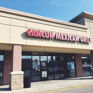 the front of the restaurant