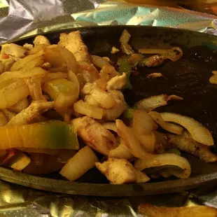 Weak.  This is the lunch fajita. Literally made me sad.