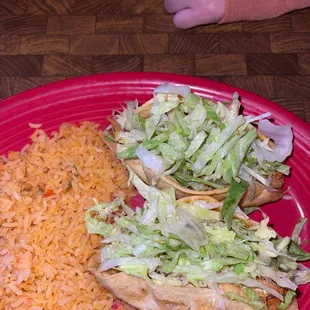 a plate of mexican food