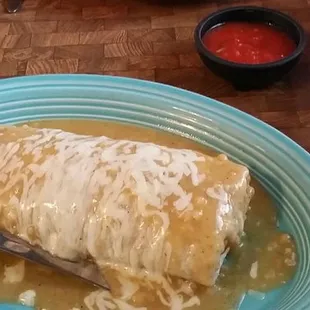 Grilled chicken burrito