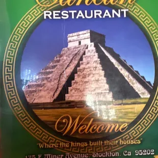 the front of the restaurant