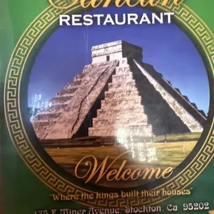 the front of the restaurant