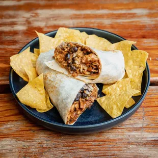 Chicken Mole Burrito
 
 Chicken, Whole Beans, Mexican Rice &amp; Mole.