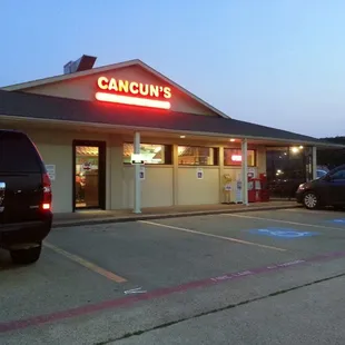 the front of the restaurant