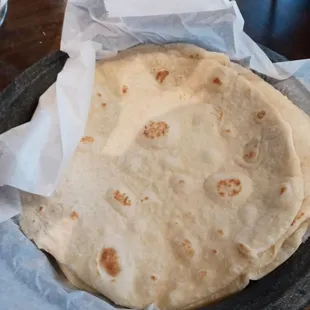 Homemade tortillas 4 to serving great tasting