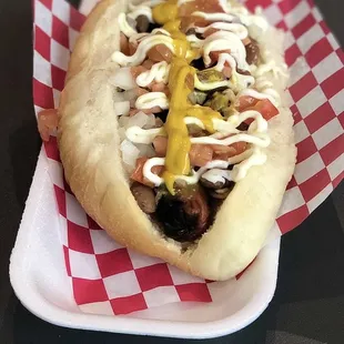 The Arizona hot dog is GREAT!!