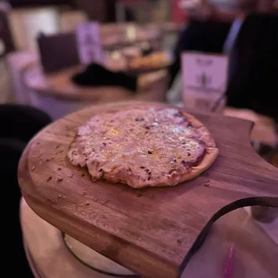 Cheese flatbread (pretty much personal pizza)