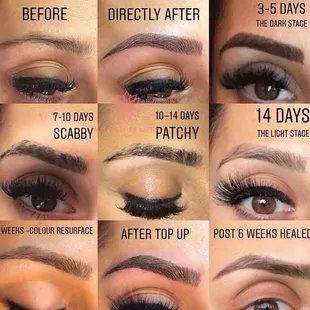 Microblading healing process.