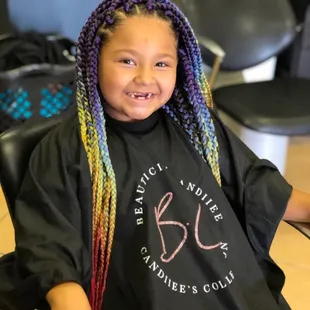 Kids jumbo box braids