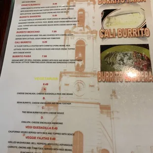 the menu