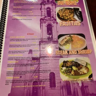 the menu