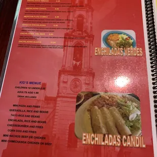 the menu
