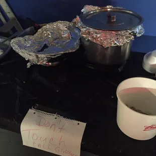 Don't touch, call Gladys (for red beans and rice)