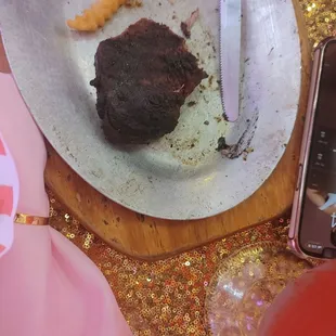 I can't make this up! Sigh! We asked for well cooked! We get WELL  BURNT!!!