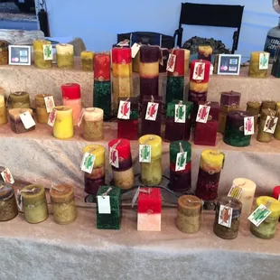 Candles from our spring selection.