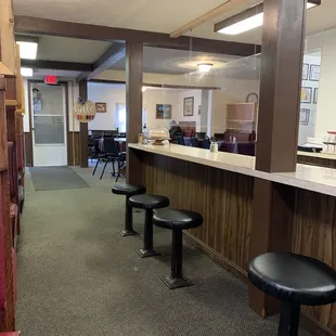 Dining area. Cute mom and pops restaurant style dining.