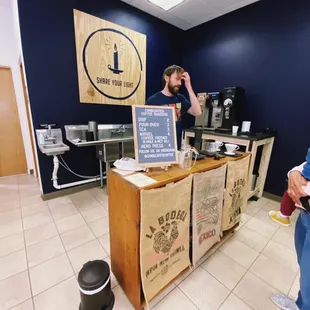 Zach, the one man show running  his one man shop.