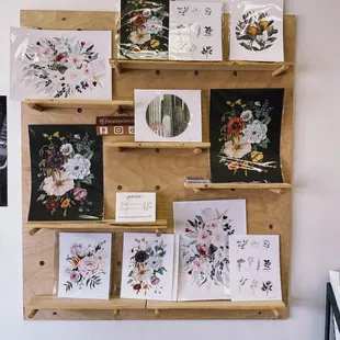 a display of cards