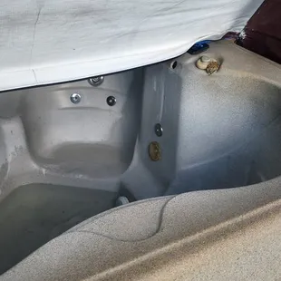 Empty tub with  frog