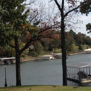 The lake outside our cabin