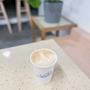 Latte, 12oz, $4.50