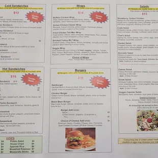 Current menu
