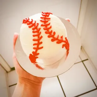 Baseball theme mini cake