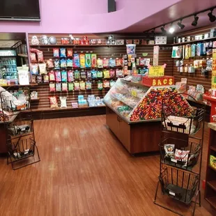 Gumballs, Twizzlers, Mexican and International candy.