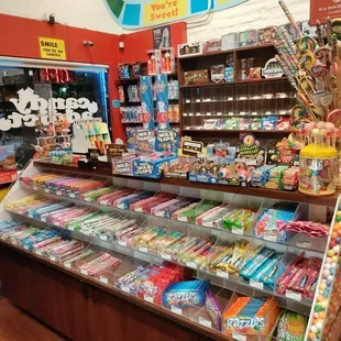 Razzles, Laggy Taffy and a plethora of assorted candy and gum.