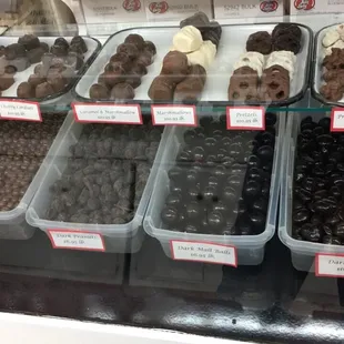 a variety of chocolates