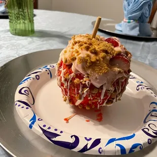Stuffed strawberry cheesecake apple
