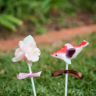 My "theme" for the wedding was cherry blossoms. We added the koi too for love