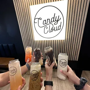 Strawberry lemonade, s&apos;mores shake, chai latte, mocha cookie crumble frappe