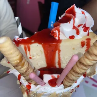 Strawberry cheesecake shake